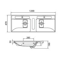 KARAG QUATTRO 8120 ΝΙΠΤΗΡΑΣ ΚΡΕΜΑΣΤΟΣ ΜΠΑΝΙΟΥ  1200Χ470Χ190