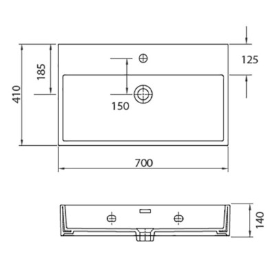 KARAG DAPHNE 53710 ΝΙΠΤΗΡΑΣ ΚΡΕΜΑΣΤΟΣ ΜΠΑΝΙΟΥ  700Χ410Χ140