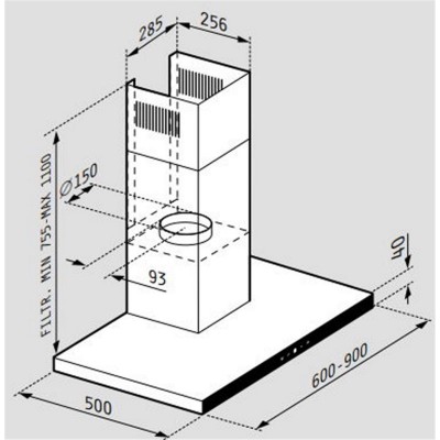 PYRAMIS GRANDEZZO  ΑΠΟΡΡΟΦΗΤΗΡΑΣ 90cm 065039901