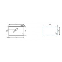 Pyramis Tetragon 1B Υποκαθήμενος Νεροχύτης από Συνθετικό Γρανίτη 70x40cm Iron Grey  070068811