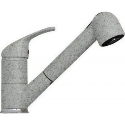 Pyramis Essential Festivo Μπαταρία Κουζίνας Πάγκου με Ντουζ Iron Grey 090912401