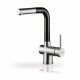 Pyramis Capriccio Premium Μπαταρία Κουζίνας Πάγκου με Ντουζ Inox Μαύρη (090917601)