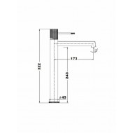 Orabella Terra Αναμεικτική Μπαταρία Νιπτήρα Ψηλή Brushed Nickel 10314