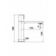 Orabella Elegance Αναμεικτική Μπαταρία Νιπτήρα Ασημί 10208