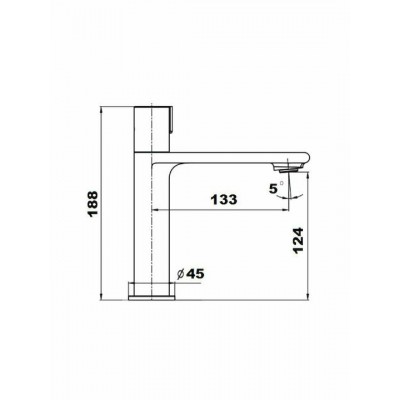 Orabella Elegance Αναμεικτική Μπαταρία Νιπτήρα Ασημί 10208