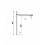 Orabella Elegance Αναμεικτική Μπαταρία Νιπτήρα Ψηλή Ασημί 10209