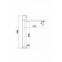 Orabella Elegance Αναμεικτική Μπαταρία Νιπτήρα Black Mat 10216