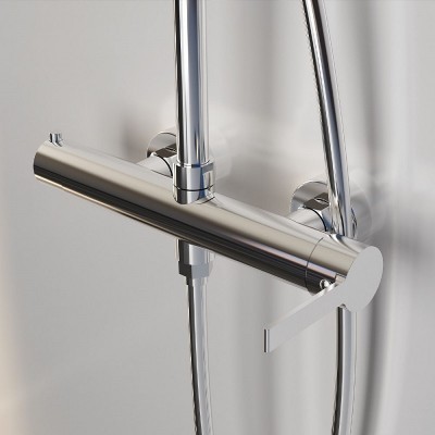 Orabella Elegance Ρυθμιζόμενη Στήλη Ντουζ με Μπαταρία 88-118cm Chrome 10244