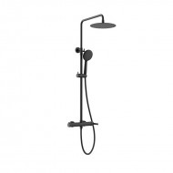 Orabella Elegance Ρυθμιζόμενη Στήλη Ντουζ με Μπαταρία 88-118cm Black Mat 10247