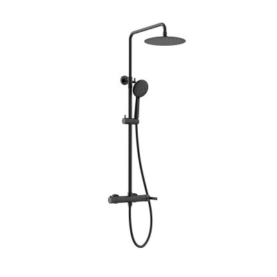 Orabella Elegance Ρυθμιζόμενη Στήλη Ντουζ με Μπαταρία 88-118cm Black Mat 10247
