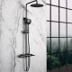 Orabella Elegance Ρυθμιζόμενη Στήλη Ντουζ με Μπαταρία 88-118cm Black Mat 10247
