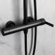 Orabella Elegance Ρυθμιζόμενη Στήλη Ντουζ με Μπαταρία 88-118cm Black Mat 10247