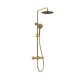 Orabella Terra Ρυθμιζόμενη Στήλη Ντουζ με Μπαταρία 88-118cm Brushed Gold 10250