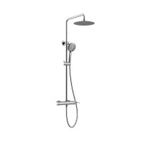 Orabella Aspen Ρυθμιζόμενη Στήλη Ντουζ με Μπαταρία 88-118cm Chrome 10432