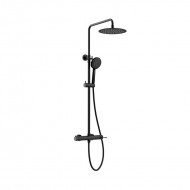 Orabella Preciosa Ρυθμιζόμενη Στήλη Ντουζ με Μπαταρία 88-118cm Black Mat 10388