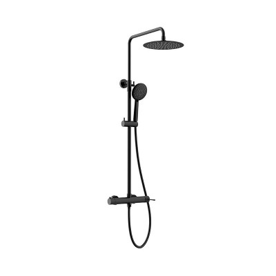 Orabella Preciosa Ρυθμιζόμενη Στήλη Ντουζ με Μπαταρία 88-118cm Black Mat 10388