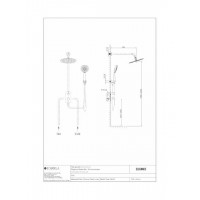 Orabella Elegance Σετ Μίκτης, Τηλέφωνο & Κεφαλή Μπαταρια Εντοιχισμου Ντους 2 Εξόδων Black Mat 10270