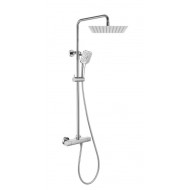 Orabella Elegance Square Ρυθμιζόμενη Στήλη Ντουζ με Μπαταρία 88-118cm Chrome 10304