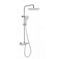 Orabella Elegance Square Ρυθμιζόμενη Στήλη Ντουζ με Μπαταρία 88-118cm Chrome 10304