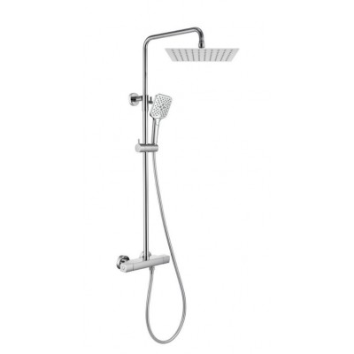 Orabella Elegance Square Ρυθμιζόμενη Στήλη Ντουζ με Μπαταρία 88-118cm Chrome 10304