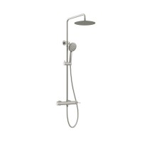 Orabella Terra Ρυθμιζόμενη Στήλη Ντουζ με Μπαταρία 88-118cm Brushed Nickel 10317