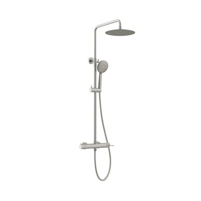 Orabella Terra Ρυθμιζόμενη Στήλη Ντουζ με Μπαταρία 88-118cm Brushed Nickel 10317