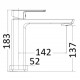 Orabella Ardesia Αναμεικτική Μπαταρία Νιπτήρα Black Mat 10343