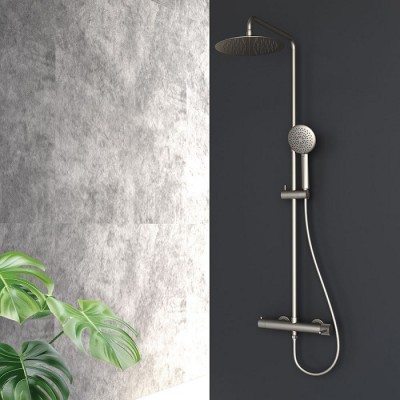 Orabella Preciosa Ρυθμιζόμενη Στήλη Ντουζ με Μπαταρία 88-118cm Brushed Nickel 10392
