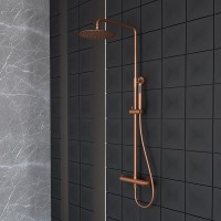 Orabella Marea Ρυθμιζόμενη Στήλη Ντουζ με Μπαταρία 88-118cm Brushed Rose Gold 10418