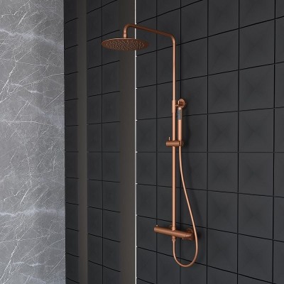 Orabella Marea Ρυθμιζόμενη Στήλη Ντουζ με Μπαταρία 88-118cm Brushed Rose Gold 10418