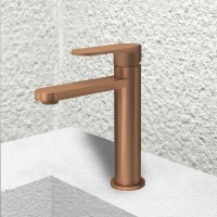 Orabella Aspen Αναμεικτική Μπαταρία Νιπτήρα Brushed Rose Gold 10440