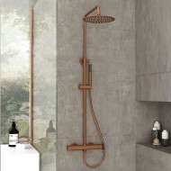Orabella Aspen Ρυθμιζόμενη Στήλη Ντουζ με Μπαταρία 88-118cm Brushed Rose Gold 10446