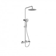 Orabella Oval Ρυθμιζόμενη Στήλη Ντουζ με Μπαταρία 88-118cm Chrome 10460