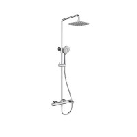 Orabella Oval Ρυθμιζόμενη Στήλη Ντουζ με Μπαταρία 88-118cm Chrome 10460
