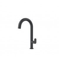 Orabella Oval Αναμεικτική Μπαταρία Νιπτήρα Black Matt 10461