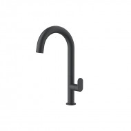 Orabella Oval Αναμεικτική Μπαταρία Νιπτήρα Ψηλή Black Matt 10462