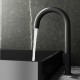 Orabella Oval Αναμεικτική Μπαταρία Νιπτήρα Ψηλή Black Matt 10462