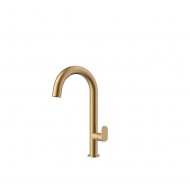 Orabella Oval Αναμεικτική Μπαταρία Νιπτήρα Brushed Gold 10468