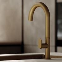 Orabella Oval Αναμεικτική Μπαταρία Νιπτήρα Brushed Gold 10468