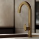 Orabella Oval Αναμεικτική Μπαταρία Νιπτήρα Brushed Gold 10468