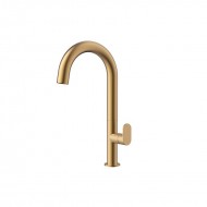 Orabella Oval Αναμεικτική Μπαταρία Νιπτήρα Ψηλή Brushed Gold 10469