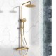 Orabella Oval Ρυθμιζόμενη Στήλη Ντουζ με Μπαταρία 88-118cm Brushed Gold 10473