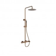 Orabella Oval Ρυθμιζόμενη Στήλη Ντουζ με Μπαταρία 88-118cm Brushed Rose Gold 10479