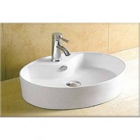 Gloria Ovalina Επικαθήμενος Νιπτήρας Πορσελάνης 52x43cm Λευκός  (11-8041)