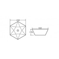 Karag LT1140 Επικαθήμενος Νιπτήρας Πορσελάνης 45x45cm Λευκός