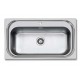Foster 1000 1180150 Ένθετος Νεροχύτης Inox 86x50cm Ασημί
