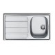 Foster 1000 1186561 Ένθετος Νεροχύτης Inox 86x50cm Ασημί Aριστερή Ποδιά