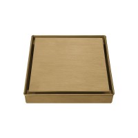 Orabella Σιφώνι Δαπέδου Square Brushed Gold 15215