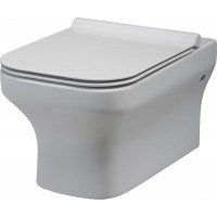 Huida Riviera Λεκάνη Κρεμαστή με Κάλυμμα Soft Close Λευκή 52X35 (17-0660)