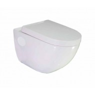 Huida Omikron Λεκάνη Κρεμαστή με Κάλυμμα Soft Close Λευκή 56CM  (17-1088)